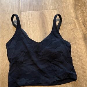 Lululemon Athletica Black Camouflage Tank Top